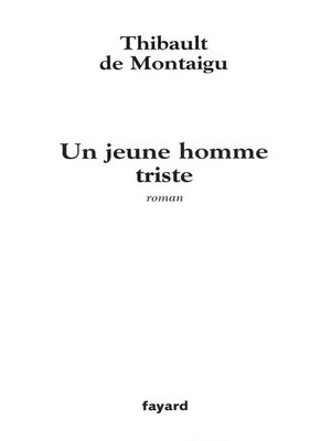 cover image of Un jeune homme triste
